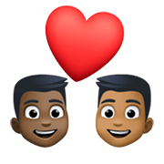 Emoji 👨🏿‍❤️‍👨🏾 Coppia Con Cuore - Uomo: Carnagione Scura, Uomo: Carnagione Abbastanza Scura su Facebook 13.1.