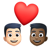 Emoji 👨🏻‍❤️‍👨🏿 Coppia Con Cuore - Uomo: Carnagione Chiara, Uomo: Carnagione Scura su Facebook 13.1.
