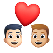 Emoji 👨🏻‍❤️‍👨🏼 Coppia Con Cuore - Uomo: Carnagione Chiara, Uomo: Carnagione Abbastanza Chiara su Facebook 13.1.