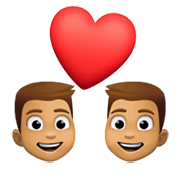 👨🏽‍❤️‍👨🏽 Emoji Pareja Enamorada - Hombre: Tono De Piel Medio, Hombre: Tono De Piel Medio en Facebook 13.1.