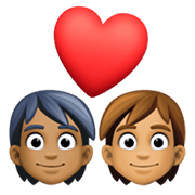 Émoji 🧑🏾‍❤️‍🧑🏽 Couple Avec Cœur: Personne, Personne, Peau Mate, Peau Légèrement Mate sur Facebook 13.1.