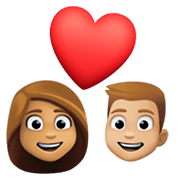 👩🏽‍❤️‍👨🏼 Emoji Pareja Enamorada - Mujer: Tono De Piel Medio, Hombre: Tono De Piel Claro Medio en Facebook 13.1.