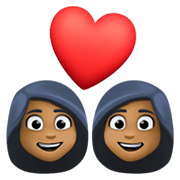 Emoji 👩🏾‍❤️‍👩🏾 Coppia Con Cuore - Donna: Carnagione Abbastanza Scura, Donna: Carnagione Abbastanza Scura su Facebook 13.1.