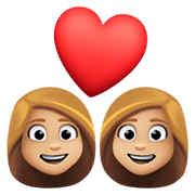 👩🏼‍❤️‍👩🏼 Emoji Pareja Enamorada - Mujer: Tono De Piel Claro Medio, Mujer: Tono De Piel Claro Medio en Facebook 13.1.