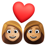 👩🏼‍❤️‍👩🏽 Emoji Pareja Enamorada - Mujer: Tono De Piel Claro Medio, Mujer: Tono De Piel Medio en Facebook 13.1.