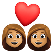 👩🏽‍❤️‍👩🏽 Emoji Pareja Enamorada - Mujer: Tono De Piel Medio, Mujer: Tono De Piel Medio en Facebook 13.1.
