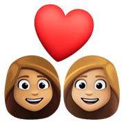 👩🏽‍❤️‍👩🏼 Emoji Pareja Enamorada - Mujer: Tono De Piel Medio, Mujer: Tono De Piel Claro Medio en Facebook 13.1.