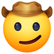 Emoji 🤠 Faccina Con Cappello Da Cowboy su Facebook 13.1.