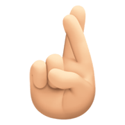 🤞🏻 Emoji Hand mit gekreuzten Fingern: helle Hautfarbe Facebook 13.1.