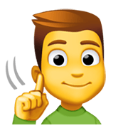 Emoji 🧏‍♂️ Uomo Con Problemi Di Udito su Facebook 13.1.