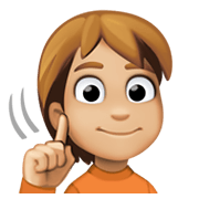 🧏🏼 Emoji Persona Sorda: Tono De Piel Claro Medio en Facebook 13.1.