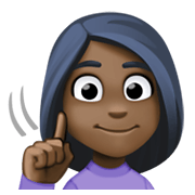 🧏🏿‍♀️ Emoji gehörlose Frau: dunkle Hautfarbe Facebook 13.1.