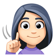 Emoji 🧏🏻‍♀️ Donna Con Problemi Di Udito: Carnagione Chiara su Facebook 13.1.