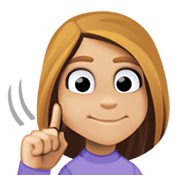 🧏🏼‍♀️ Emoji gehörlose Frau: mittelhelle Hautfarbe Facebook 13.1.