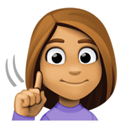 🧏🏽‍♀️ Emoji gehörlose Frau: mittlere Hautfarbe Facebook 13.1.