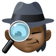 🕵🏿 Emoji Detektiv(in): dunkle Hautfarbe Facebook 13.1.