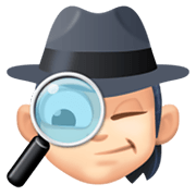 🕵🏻 Emoji Detektiv(in): helle Hautfarbe Facebook 13.1.