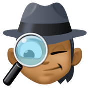 🕵🏾 Emoji Detektiv(in): mitteldunkle Hautfarbe Facebook 13.1.