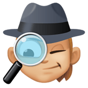🕵🏼 Emoji Detektiv(in): mittelhelle Hautfarbe Facebook 13.1.