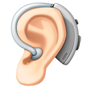 🦻🏻 Emoji Ohr mit Hörhilfe: helle Hautfarbe Facebook 13.1.