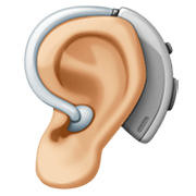 🦻🏼 Emoji Ohr mit Hörhilfe: mittelhelle Hautfarbe Facebook 13.1.