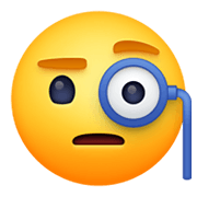 Emoji 🧐 Faccina Con Monocolo su Facebook 13.1.