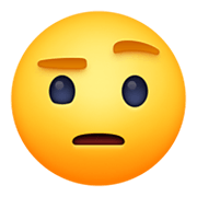 Emoji 🤨 Faccia Con Sopracciglia Alzate su Facebook 13.1.