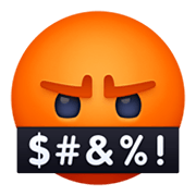 🤬 Emoji Gesicht mit Symbolen über dem Mund Facebook 13.1.
