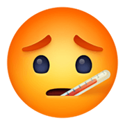 🤒 Emoji Gesicht mit Fieberthermometer Facebook 13.1.