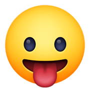 😛 Emoji Rosto Mostrando A Língua na Facebook 13.1.
