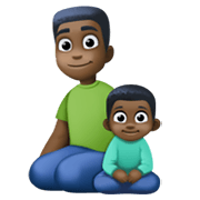 Emoji 👨🏿‍👦🏿 Famiglia - Uomo, Bambino: Carnagione Scura su Facebook 13.1.