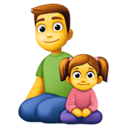 👨‍👧 Emoji Familie: Mann, Mädchen Facebook 13.1.