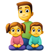 👨‍👧‍👦 Emoji Familie: Mann, Mädchen und Junge Facebook 13.1.