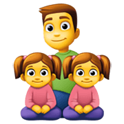 👨‍👧‍👧 Emoji Familie: Mann, Mädchen und Mädchen Facebook 13.1.