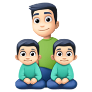 👨🏻‍👦🏻‍👦🏻 Emoji Familie - Mann, Junge, Junge: helle Hautfarbe Facebook 13.1.