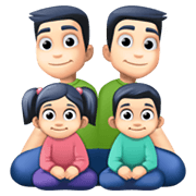 Emoji 👨🏻‍👨🏻‍👧🏻‍👦🏻 Famiglia - Uomo, Uomo, Bambina, Bambino: Carnagione Chiara su Facebook 13.1.