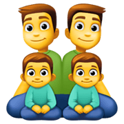 👨‍👨‍👦‍👦 Emoji Familie: Mann, Mann, Junge und Junge Facebook 13.1.