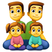 👨‍👨‍👧‍👦 Emoji Familia: Hombre, Hombre, Niña, Niño en Facebook 13.1.