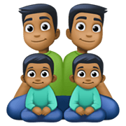 👨🏾‍👨🏾‍👦🏾‍👦🏾 Emoji Familia - Hombre, Hombre, Niño, Niño: Tono De Piel Oscuro Medio en Facebook 13.1.