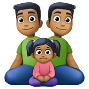 👨🏾‍👨🏾‍👧🏾 Emoji Familia - Hombre, Hombre, Niña: Tono De Piel Oscuro Medio en Facebook 13.1.