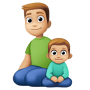 👨🏼‍👦🏼 Emoji Familia - Hombre, Niño: Tono De Piel Claro Medio en Facebook 13.1.