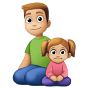 Emoji 👨🏼‍👧🏼 Famiglia - Uomo, Bambina: Carnagione Abbastanza Chiara su Facebook 13.1.
