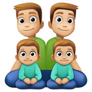 👨🏼‍👨🏼‍👦🏼‍👦🏼 Emoji Familie - Mann, Mann, Junge, Junge: mittelhelle Hautfarbe Facebook 13.1.