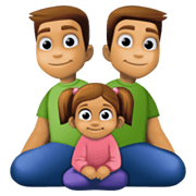 👨🏽‍👨🏽‍👧🏽 Emoji Familie - Mann, Mann, Mädchen: mittlere Hautfarbe Facebook 13.1.