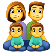 👨‍👩‍👦‍👦 Emoji Familia: Hombre, Mujer, Niño, Niño en Facebook 13.1.