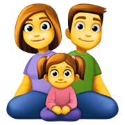 👨‍👩‍👧 Emoji Familie: Mann, Frau und Mädchen Facebook 13.1.