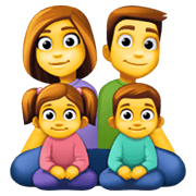 👨‍👩‍👧‍👦 Emoji Familia: Hombre, Mujer, Niña, Niño en Facebook 13.1.