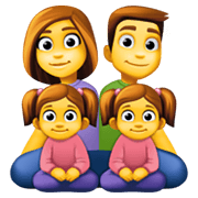 👨‍👩‍👧‍👧 Emoji Familia: Hombre, Mujer, Niña, Niña en Facebook 13.1.