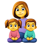 Emoji 👩‍👧‍👦 Famiglia: Donna, Bambina E Bambino su Facebook 13.1.