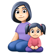 Emoji 👩🏻‍👧🏻 Famiglia - Donna, Bambina: Carnagione Chiara su Facebook 13.1.